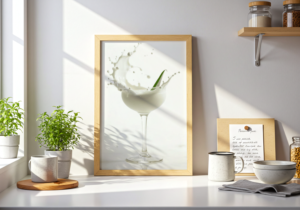 Foam Champagne Drink poster visad rakt fram – Bozetto affisch i hög tryckkvalitet