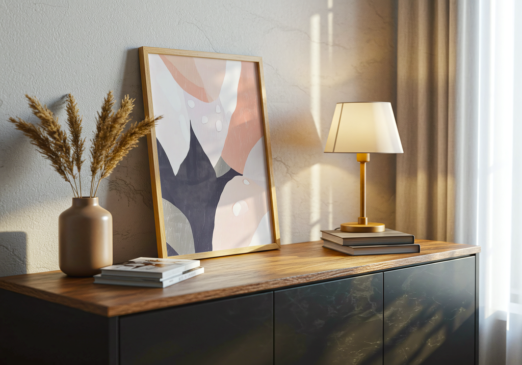 Camellia Charm Abstract – affisch med stilfullt motiv från Bozetto i hög kvalitet