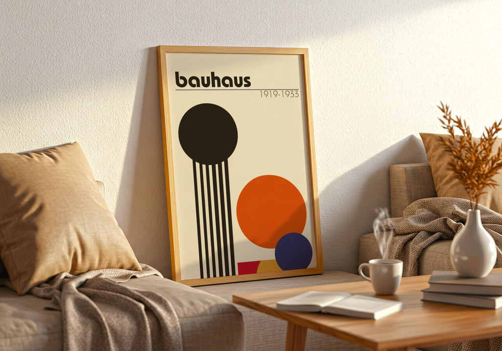 Bauhaus Geometric Art poster visad rakt fram – Bozetto affisch i hög tryckkvalitet