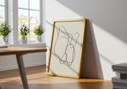 Abstract Black Line Flow – affisch med stilfullt motiv från Bozetto i hög kvalitet