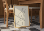 Elegant Line Art Woman – affisch med stilfullt motiv från Bozetto i hög kvalitet