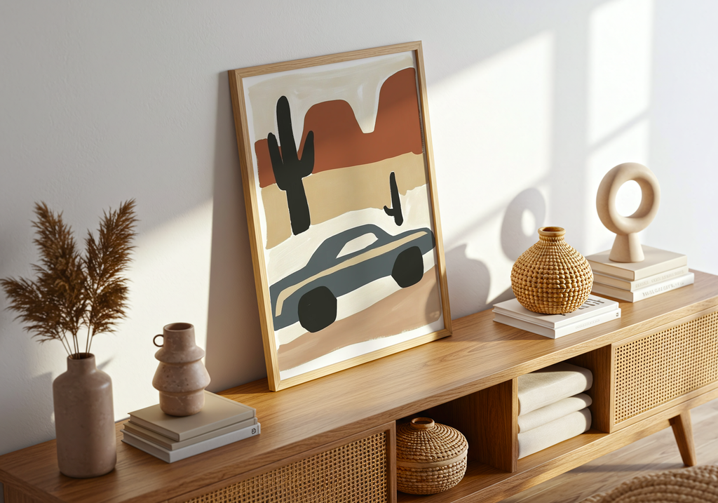 Retro Roadtrip poster visad rakt fram – Bozetto affisch i hög tryckkvalitet i hög tryckkvalitet