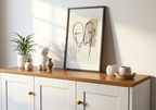 Minimal Heart Connection – affisch med stilfullt motiv från Bozetto i hög kvalitet