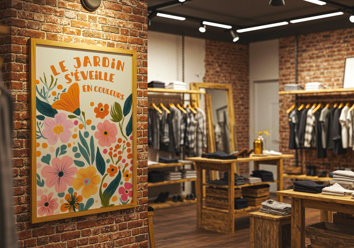 Floral garden – affisch med snyggt motiv, köp enkelt hos Bozetto i flera storlekar