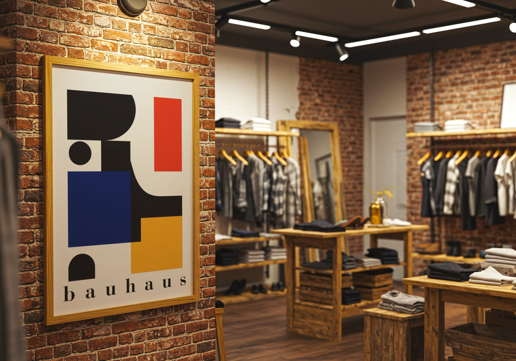 Bauhaus Geometric Shapes poster visad rakt fram – Bozetto affisch i hög tryckkvalitet