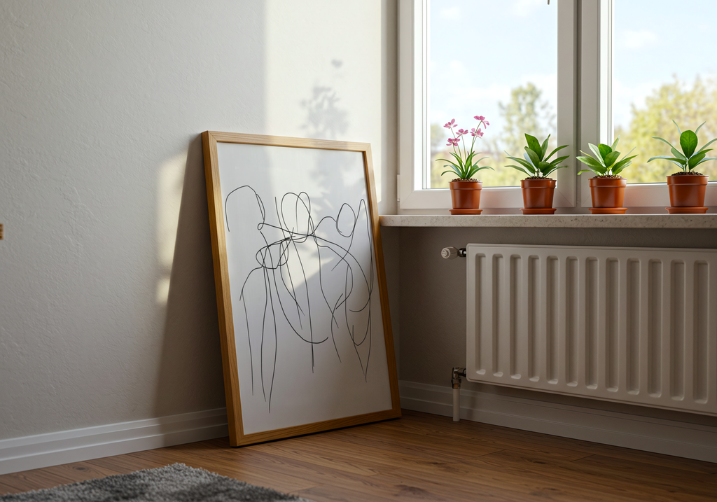 Dancing Line Figures poster visad rakt fram – Bozetto affisch i hög tryckkvalitet