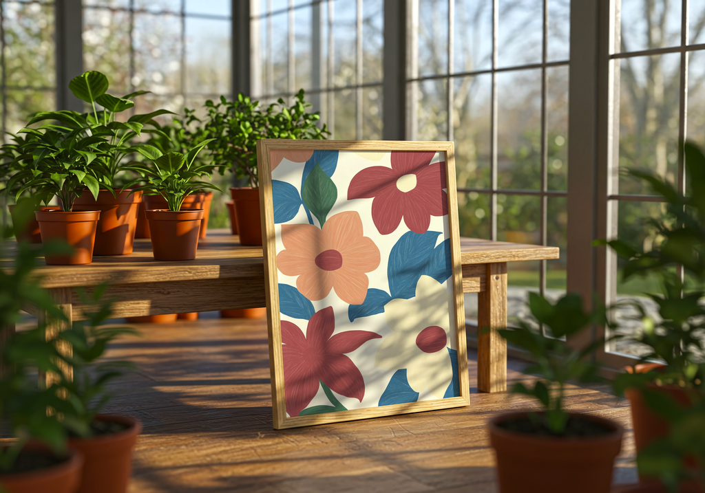 Multicolor Leaves poster visad rakt fram – Bozetto affisch i hög tryckkvalitet i hög tryckkvalitet