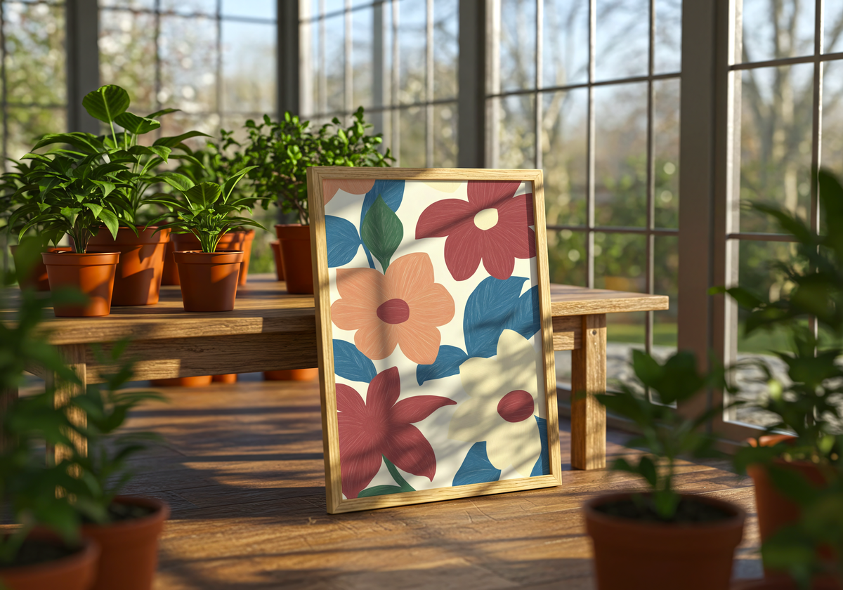 Multicolor Leaves poster visad rakt fram – Bozetto affisch i hög tryckkvalitet i hög tryckkvalitet