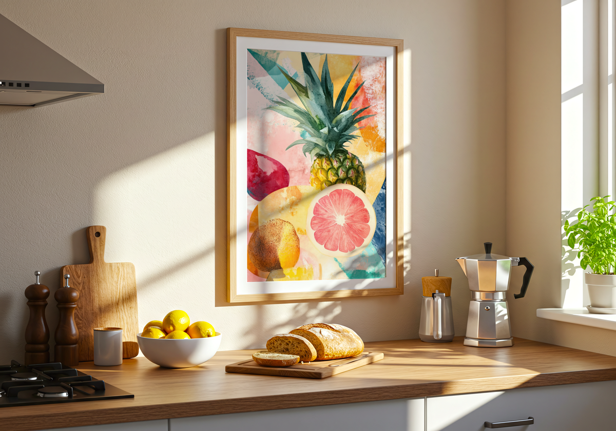 Abstract Harvest No.2 poster visad rakt fram – Bozetto affisch i hög tryckkvalitet